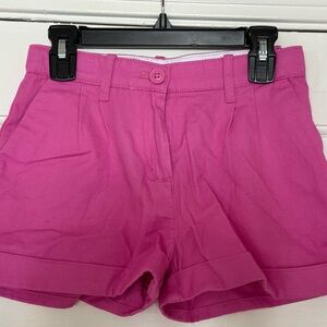 Girls - Crewcuts High Waist Pink Shorts - 8Y